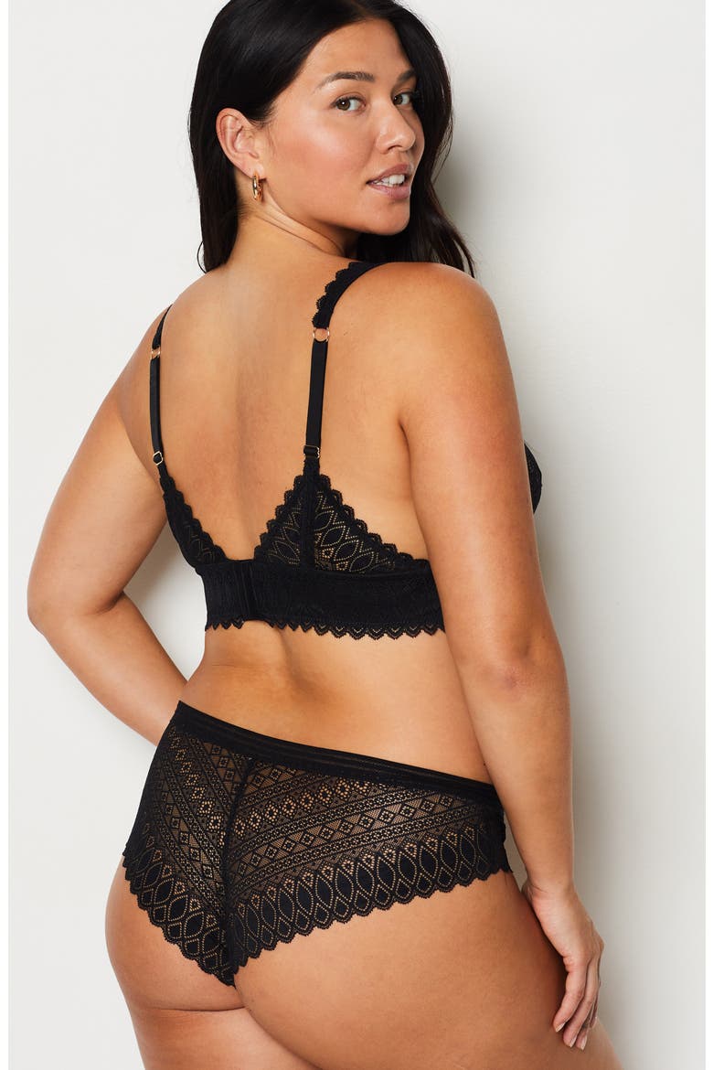 Gravure Nº8 Foular Lace Bra, Alternate, color, BLACK