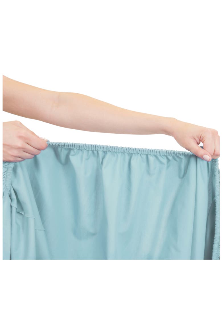 Cotton Sateen Sheet Set, Alternate, color, SOFT AQUA