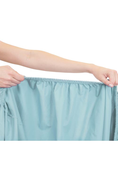 Modern Living Cotton Sateen Sheet Set In Soft Aqua