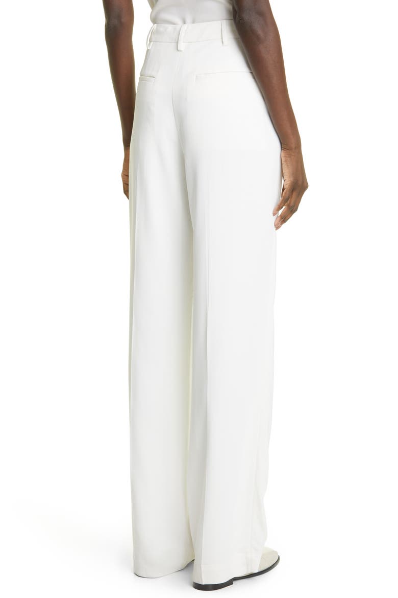 Pleat Front Stretch Trousers, Alternate, color, 110 IVORY
