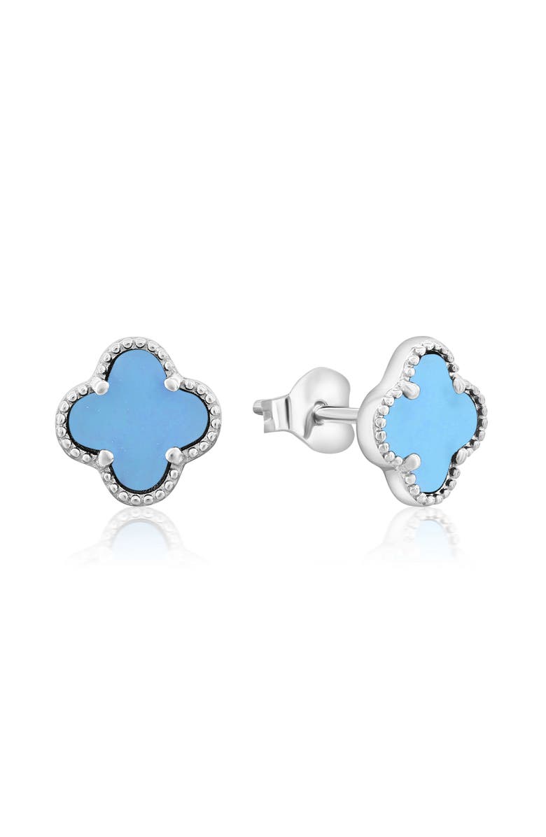 Donatello Gian Turquoise Studs Earrings 3pk Set, Alternate, color, Silver