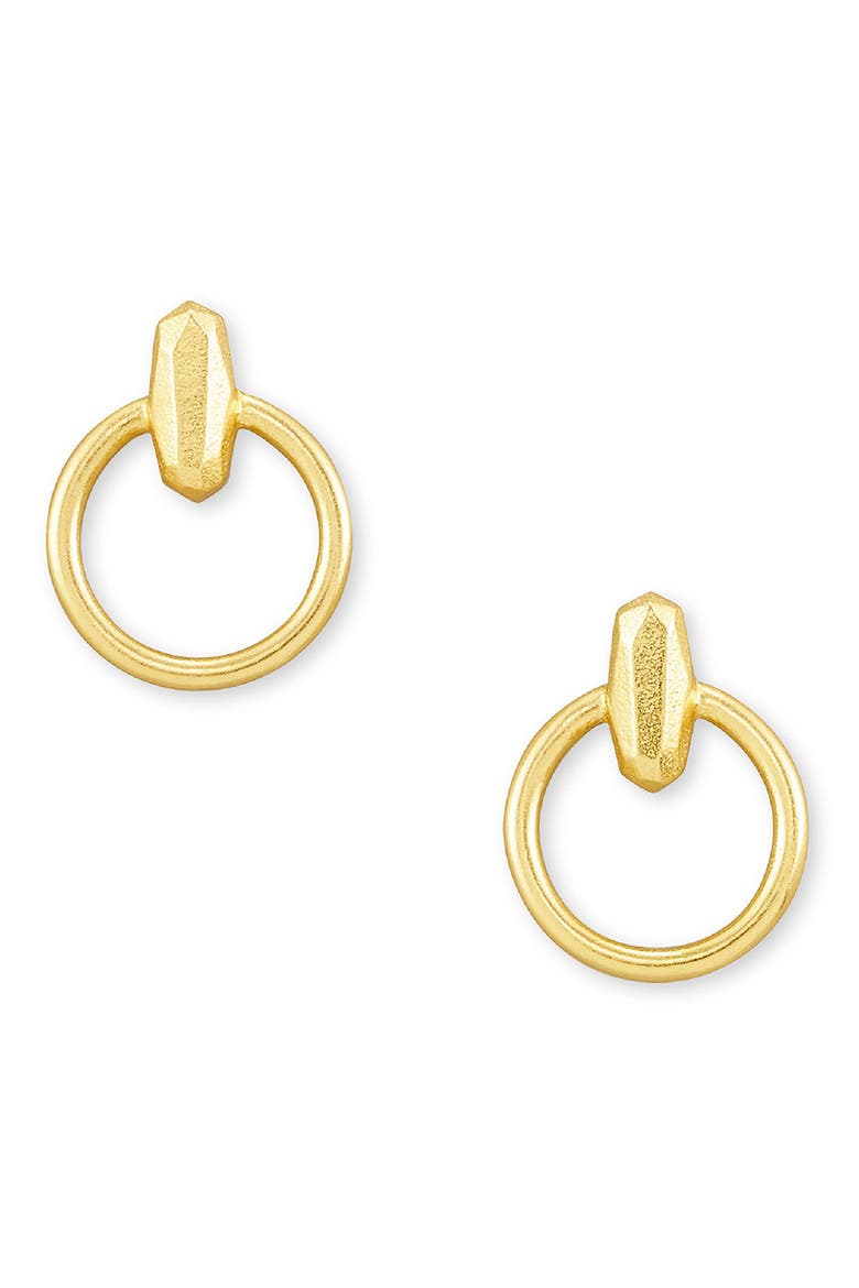 Lola Mini Frontal Hoop Earrings, Main, color, GOLD