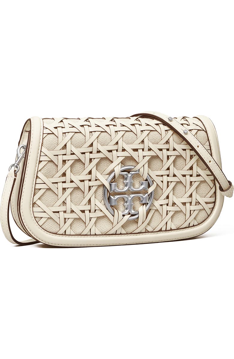 Tory Burch Miller Basketweave Leather Convertible Clutch, Alternate, color,
