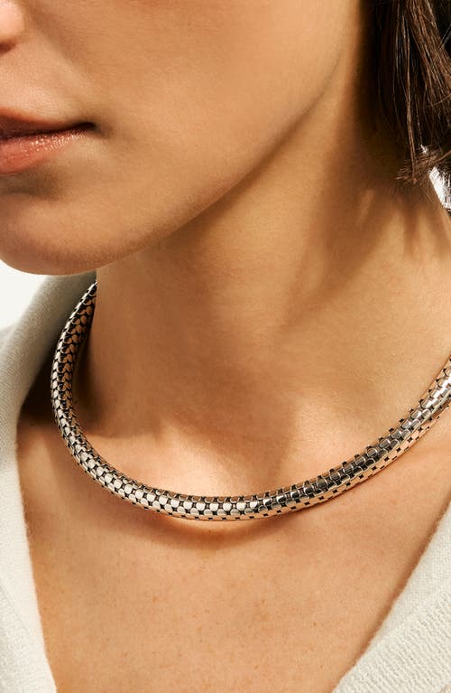 John Hardy Dot Coil Choker Necklace In Silver