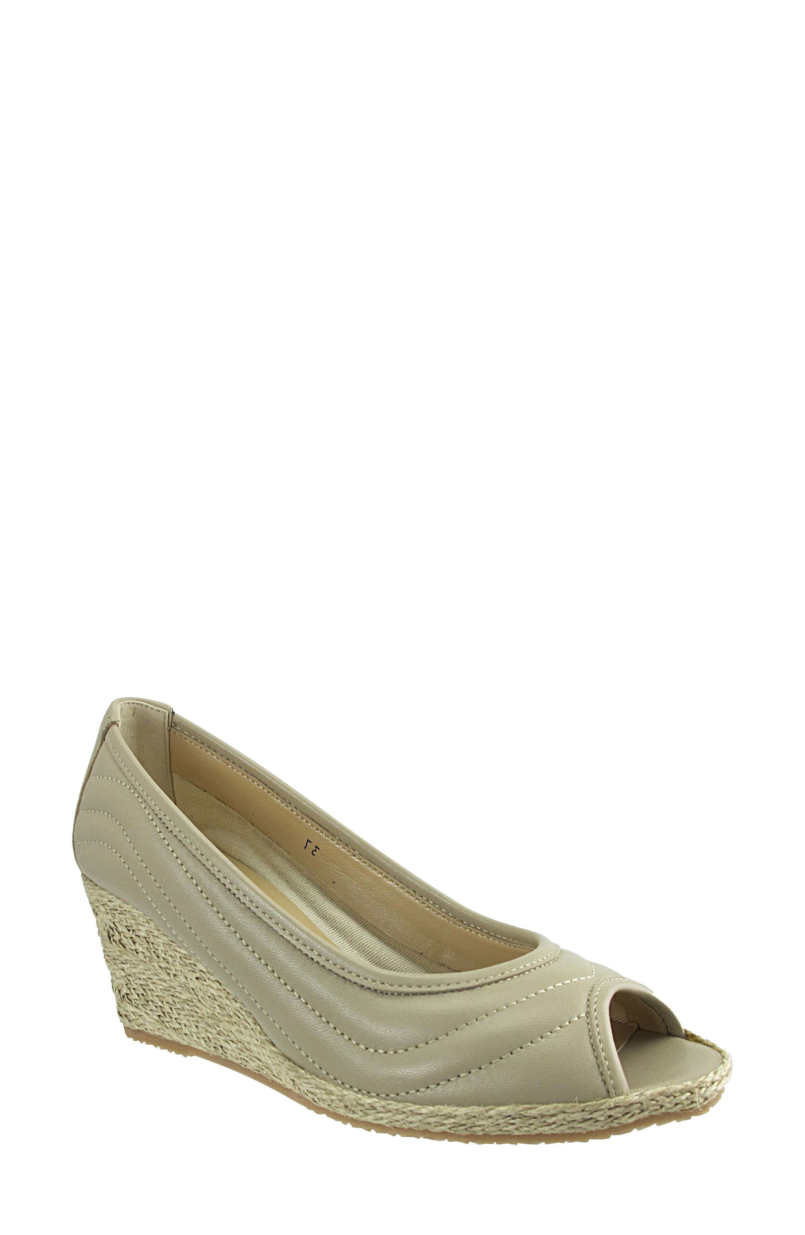All Day Heels® Ellary Quilt Espadrille Wedge Sandal, Main, color, NUDE