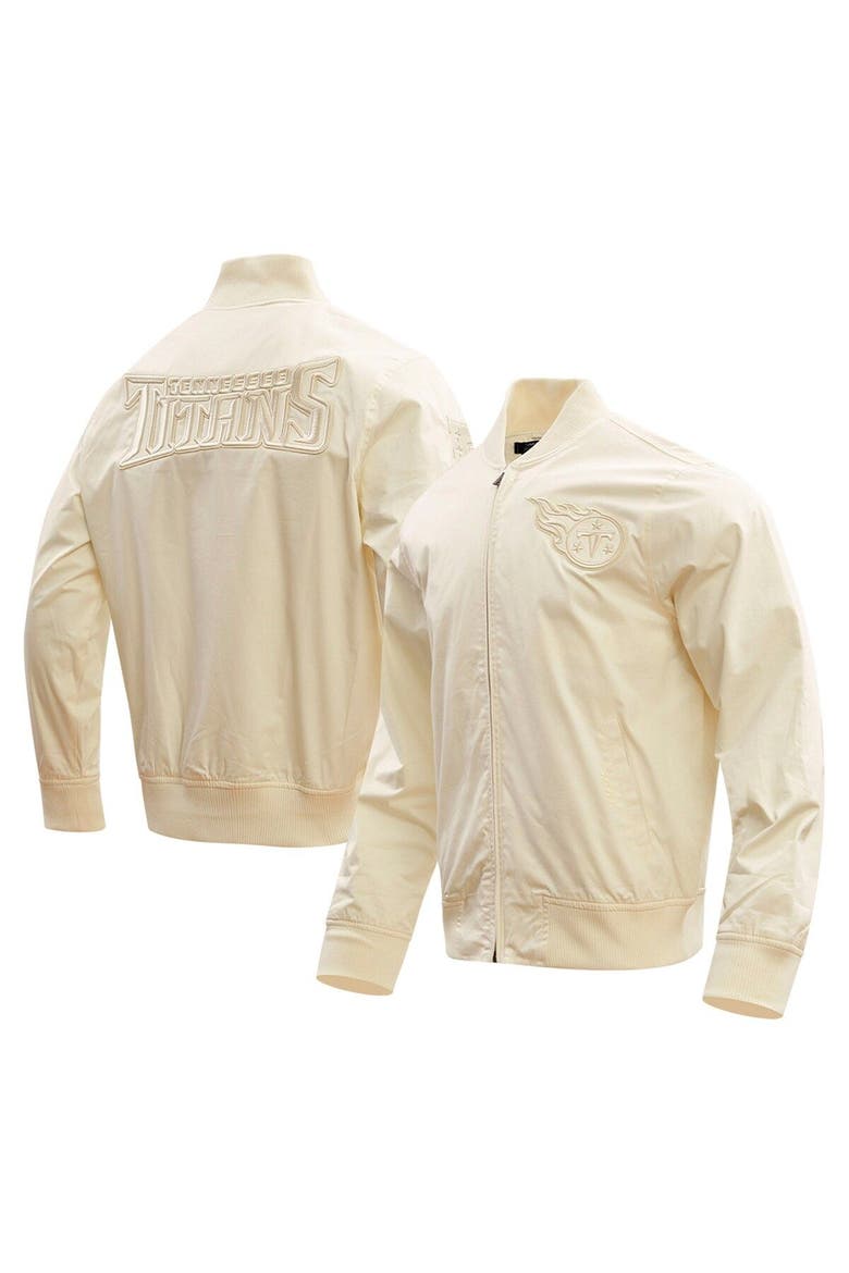 Men's Pro Standard Cream Tennessee Titans Neutral Full-Zip Jacket, Main, color, Cream
