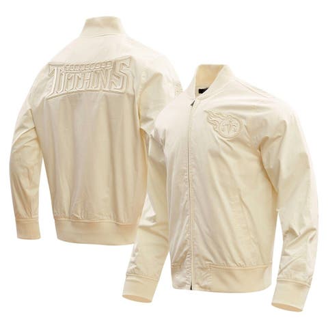 Men's Pro Standard Cream Tennessee Titans Neutral Full-Zip Jacket