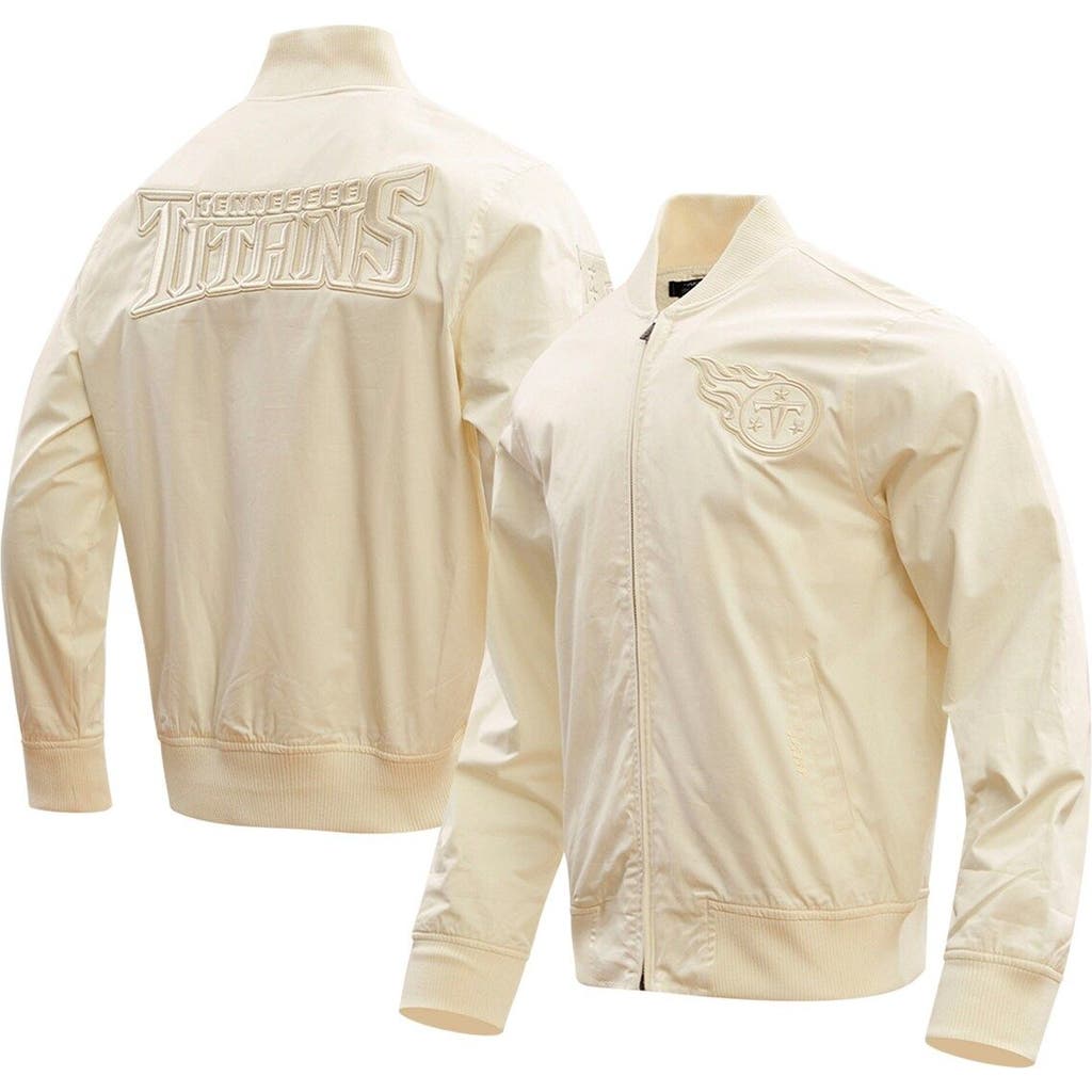 Men's Pro Standard Cream Tennessee Titans Neutral Full-Zip Jacket at Nordstrom, Size Medium