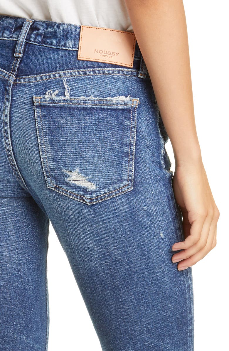 MOUSSY Glendele Ripped Crop Skinny Jeans, Alternate, color,