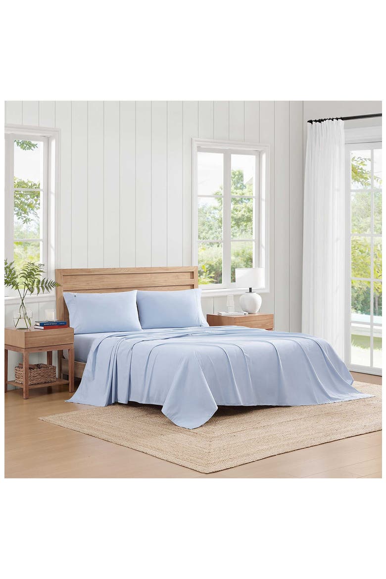 Cotton Percale Sheet Set, Alternate, color, BLUE
