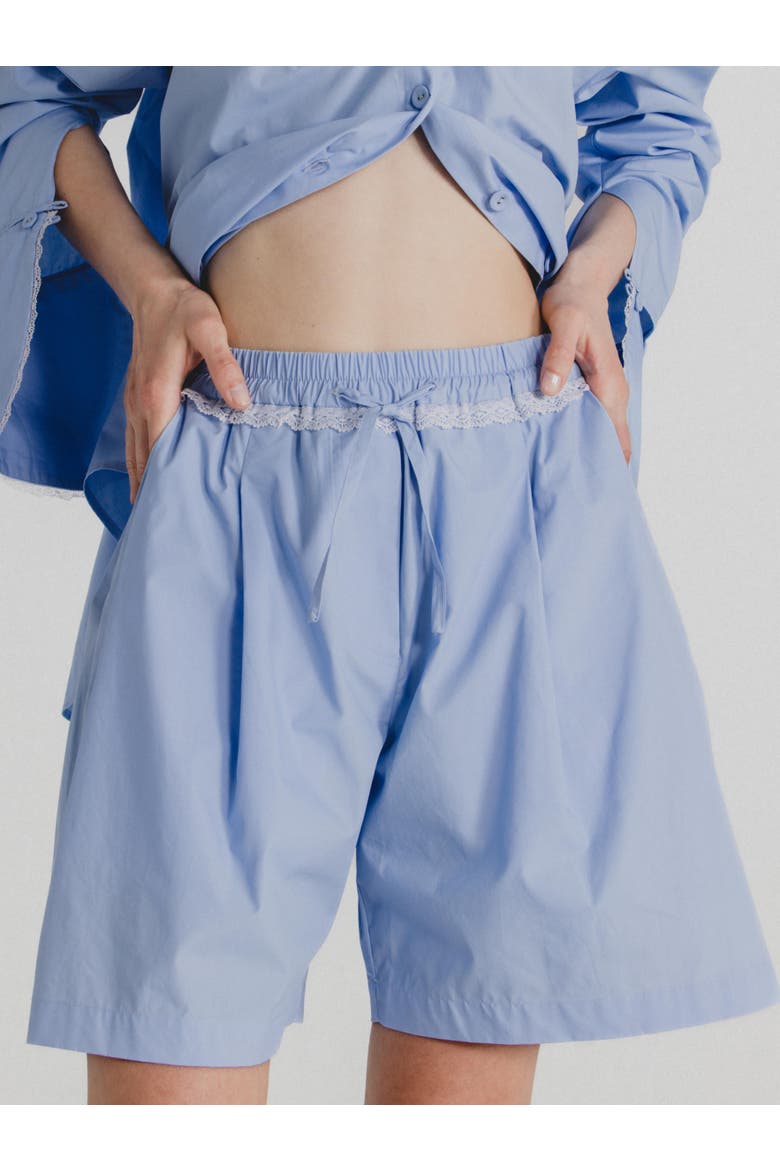 Poplin Shorts, Main, color, Sky Blue