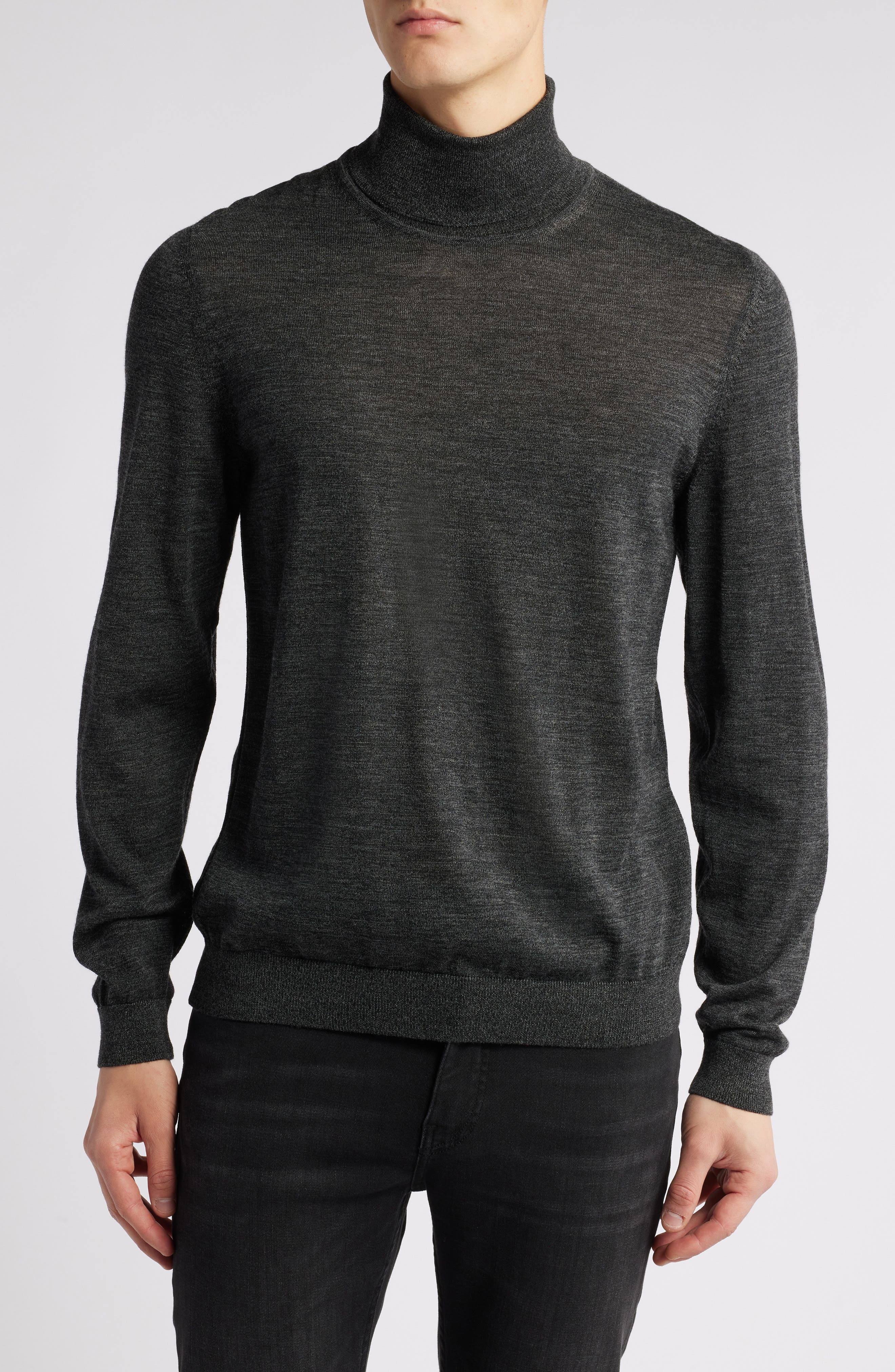 BOSS Musso Virgin Wool Turtleneck Sweater