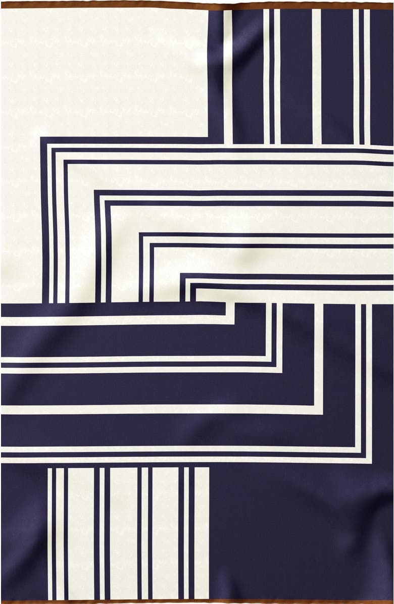 Elizabetta Lazio - Hand Rolled Silk Neckerchief for Men, Alternate, color, Navy