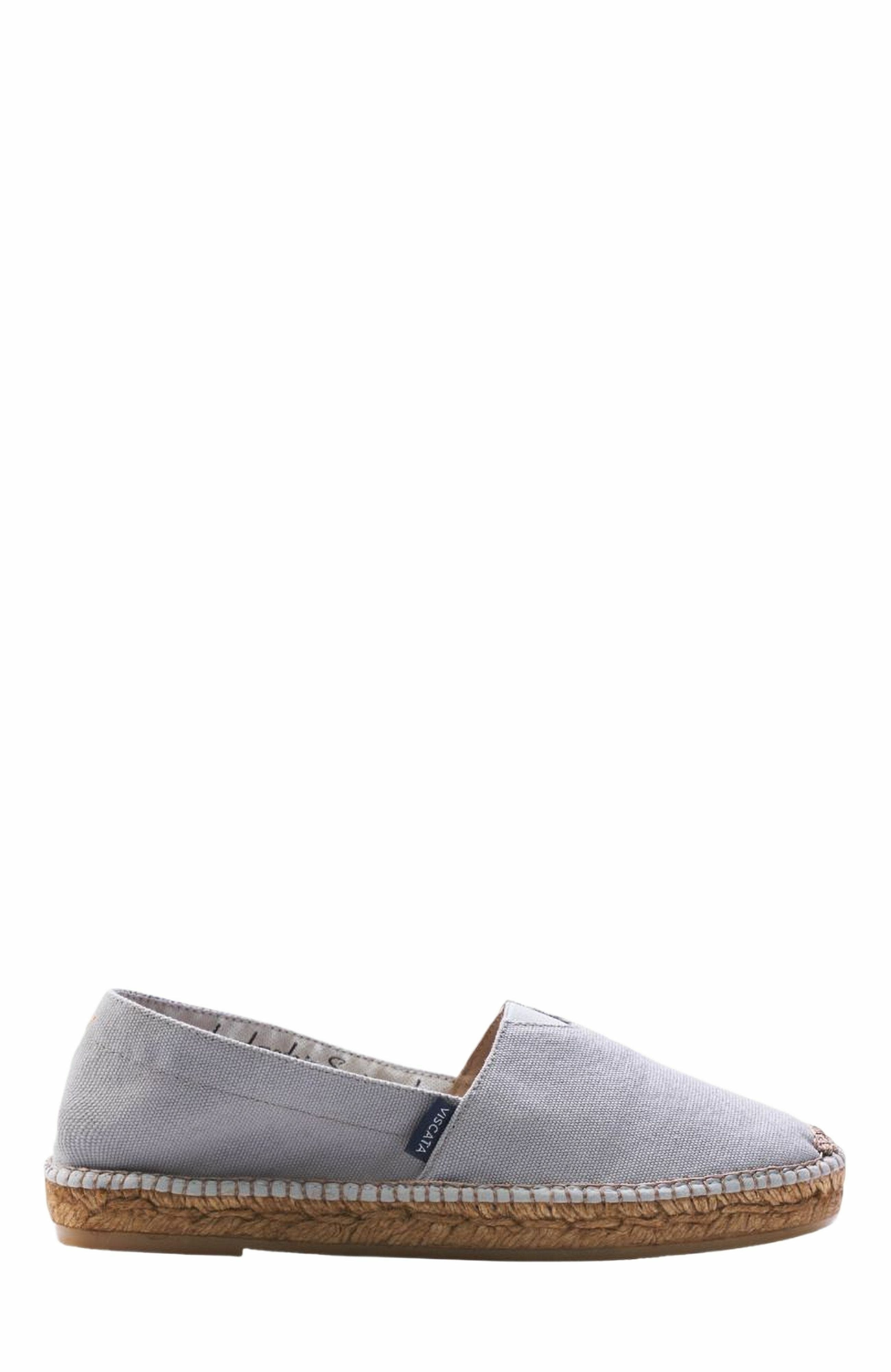 VISCATA Barceloneta Canvas Espadrille Flats, Alternate, color, Ash Grey