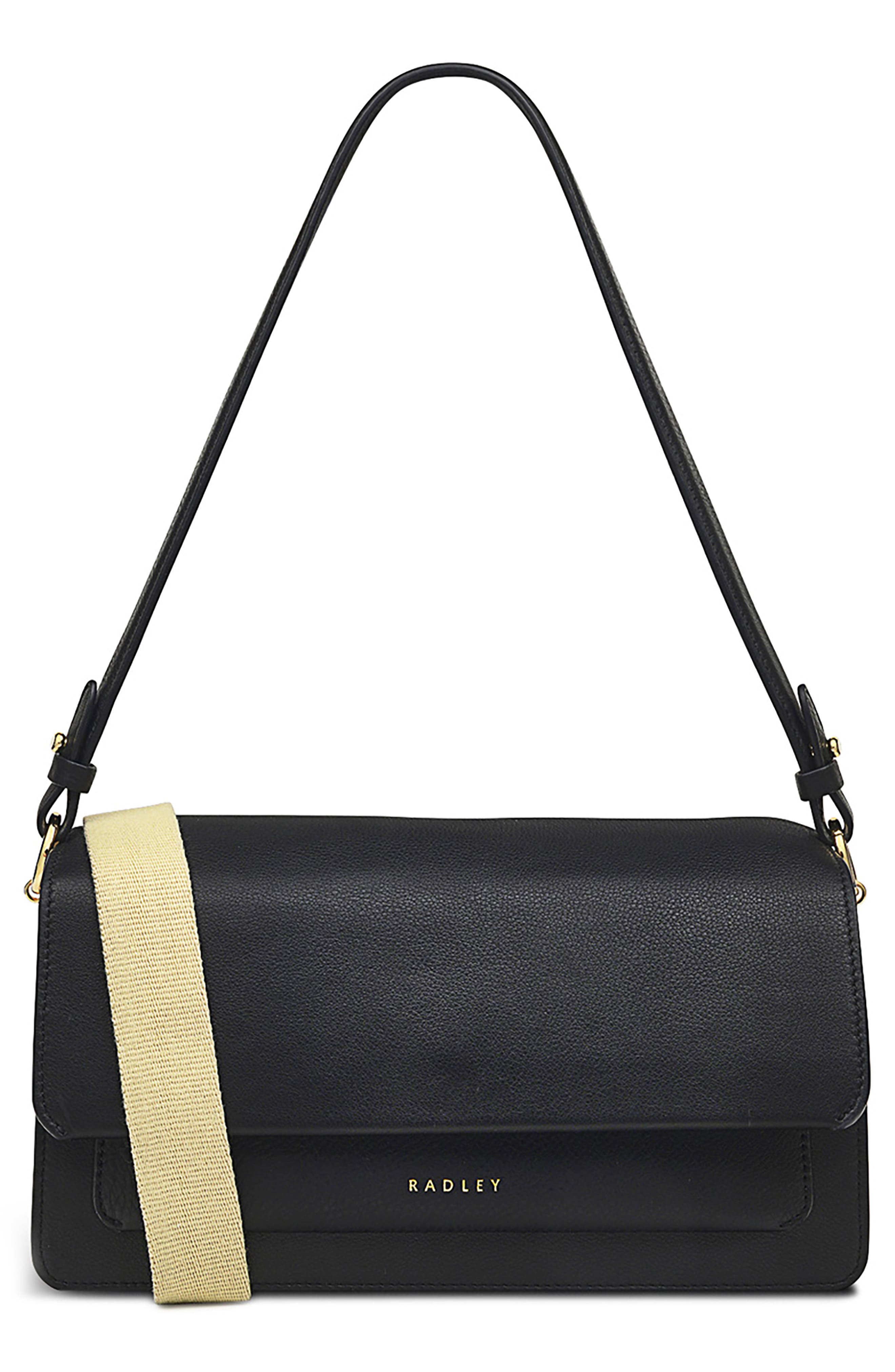 Radley Leather Lane Medium Shoulder Bag, Main, color, Black