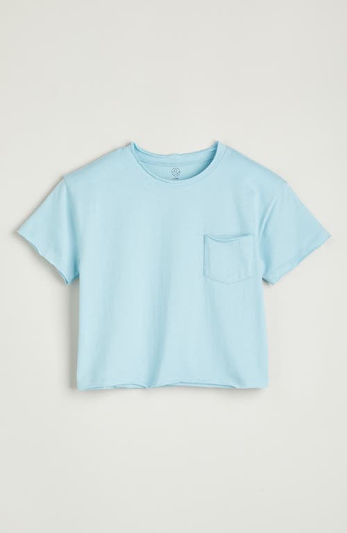 Treasure & Bond Kids' Boxy Pocket T-Shirt in Blue Sea Angel 