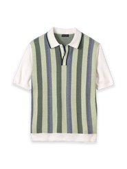 Paul Fredrick Cotton Three Button Polo Short Sleeve