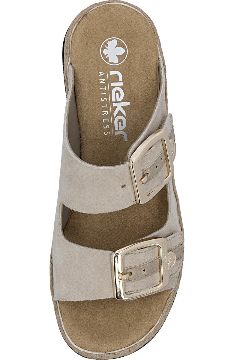Rieker Regina 55 Slide Sandal, Alternate, color, Iceberg/ Beige