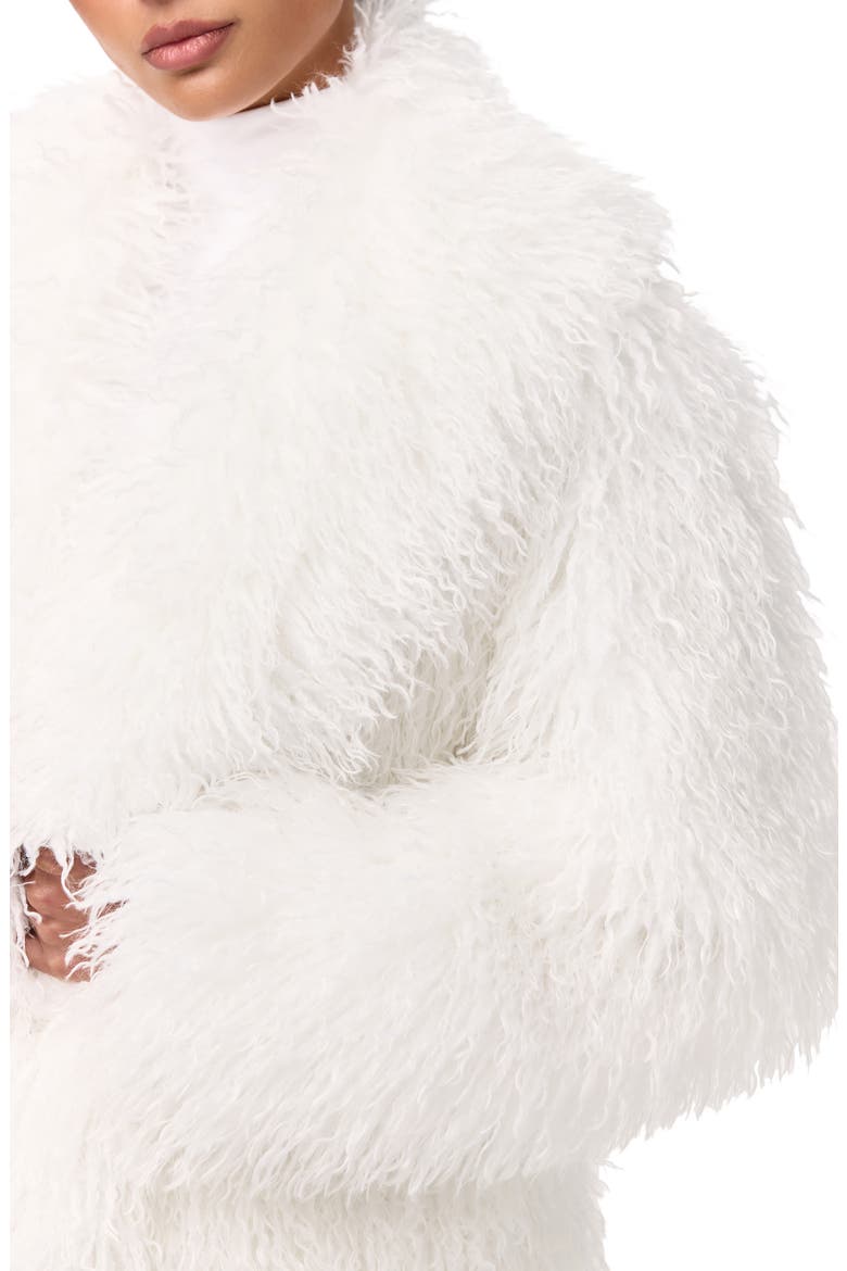 Faux Shearling Coat, Alternate, color, IVORY