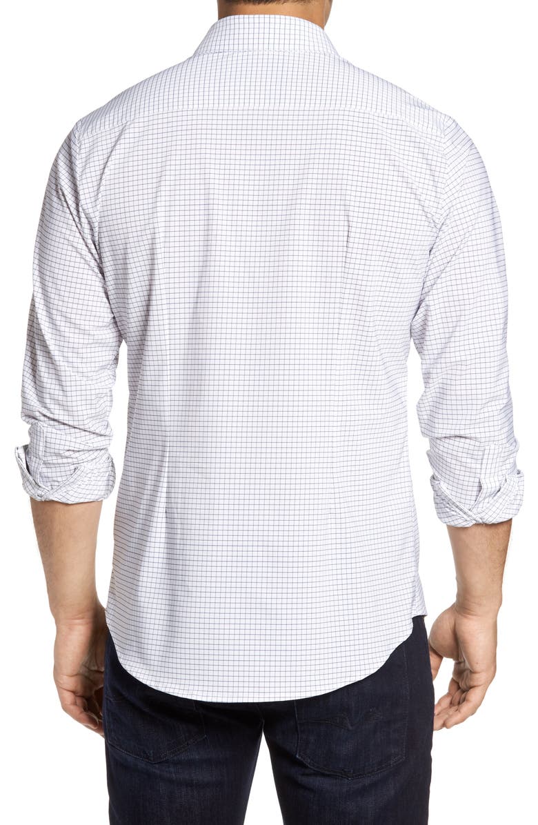 Mizzen+Main Kennedy Trim Fit Windowpane Shirt, Alternate, color, 