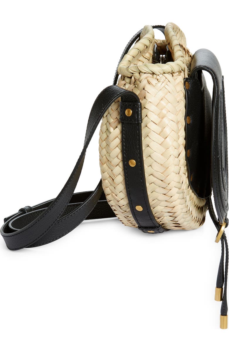 Chloé Marcie Woven Palm Round Crossbody Bag, Alternate, color,