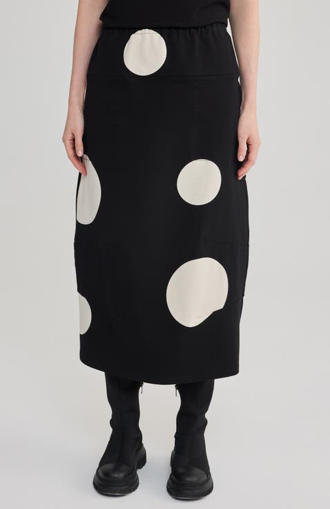 Signe Printed Cotton Jersey Midi Skirt