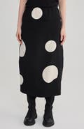 LUUKAA Signe Printed Cotton Jersey Midi Skirt