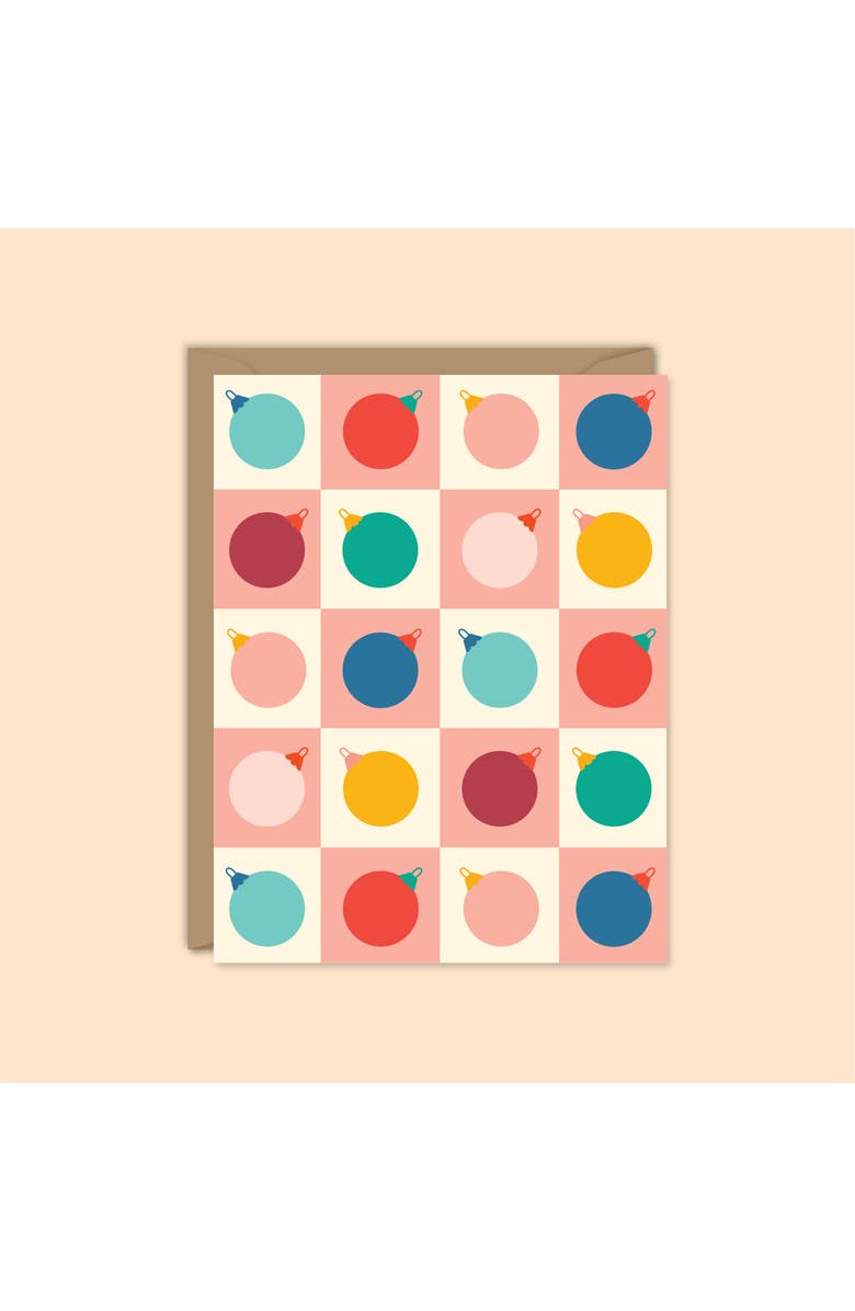 Mellowworks Modern Christmas Ornaments Card-Boxed Set of 8 Cards, Alternate, color, Multi