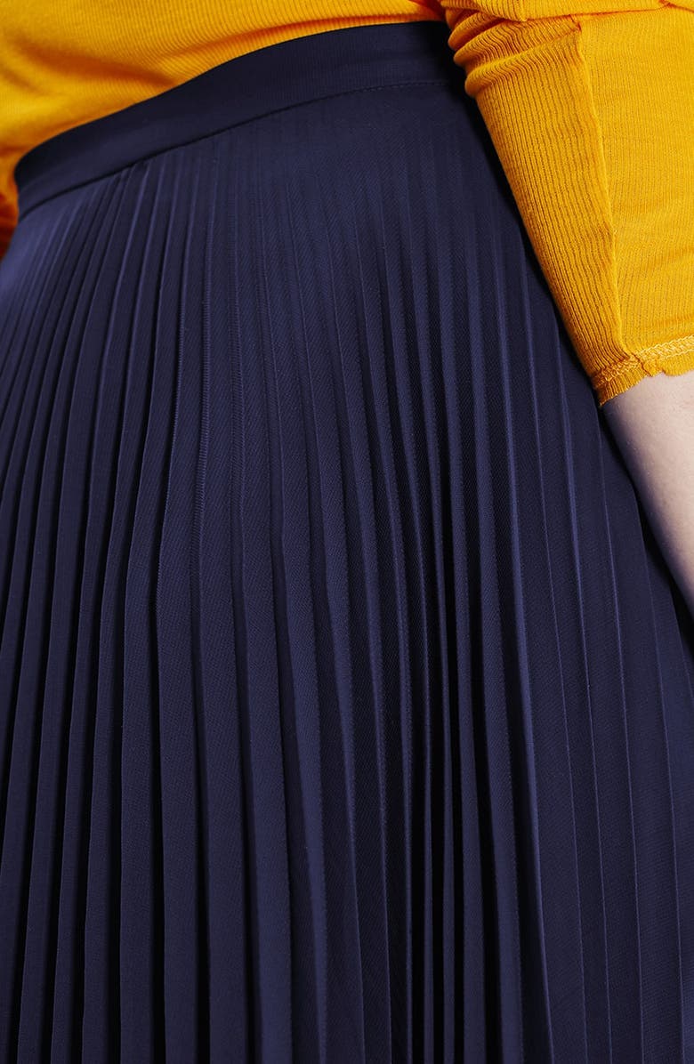 Topshop Chiffon Pleated Midi Skirt, Alternate, color, 