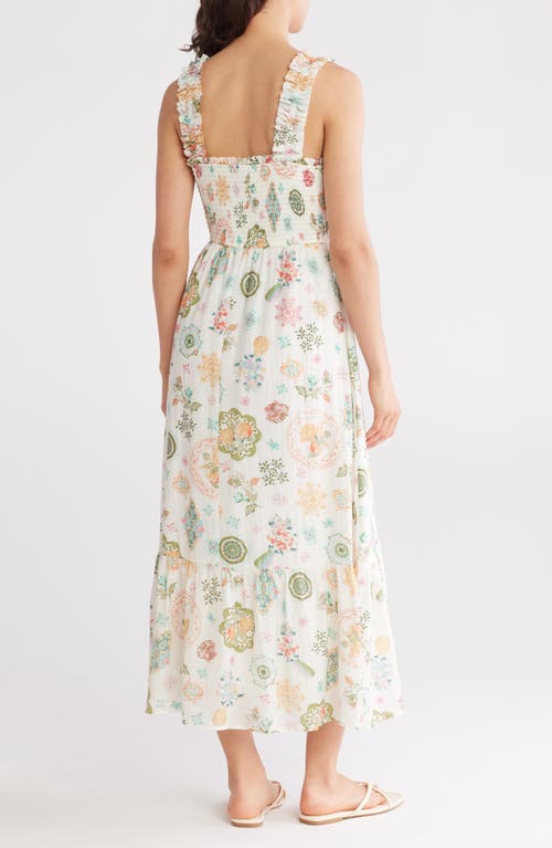 BLU PEPPER BLU PEPPER SMOCKED MAXI SUNDRESS