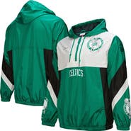 Mitchell & Ness Men's Mitchell & Ness Kelly Green Boston Celtics Hardwood Classics Team Origins Anorak Quarter-Zip Windbreaker Jacket