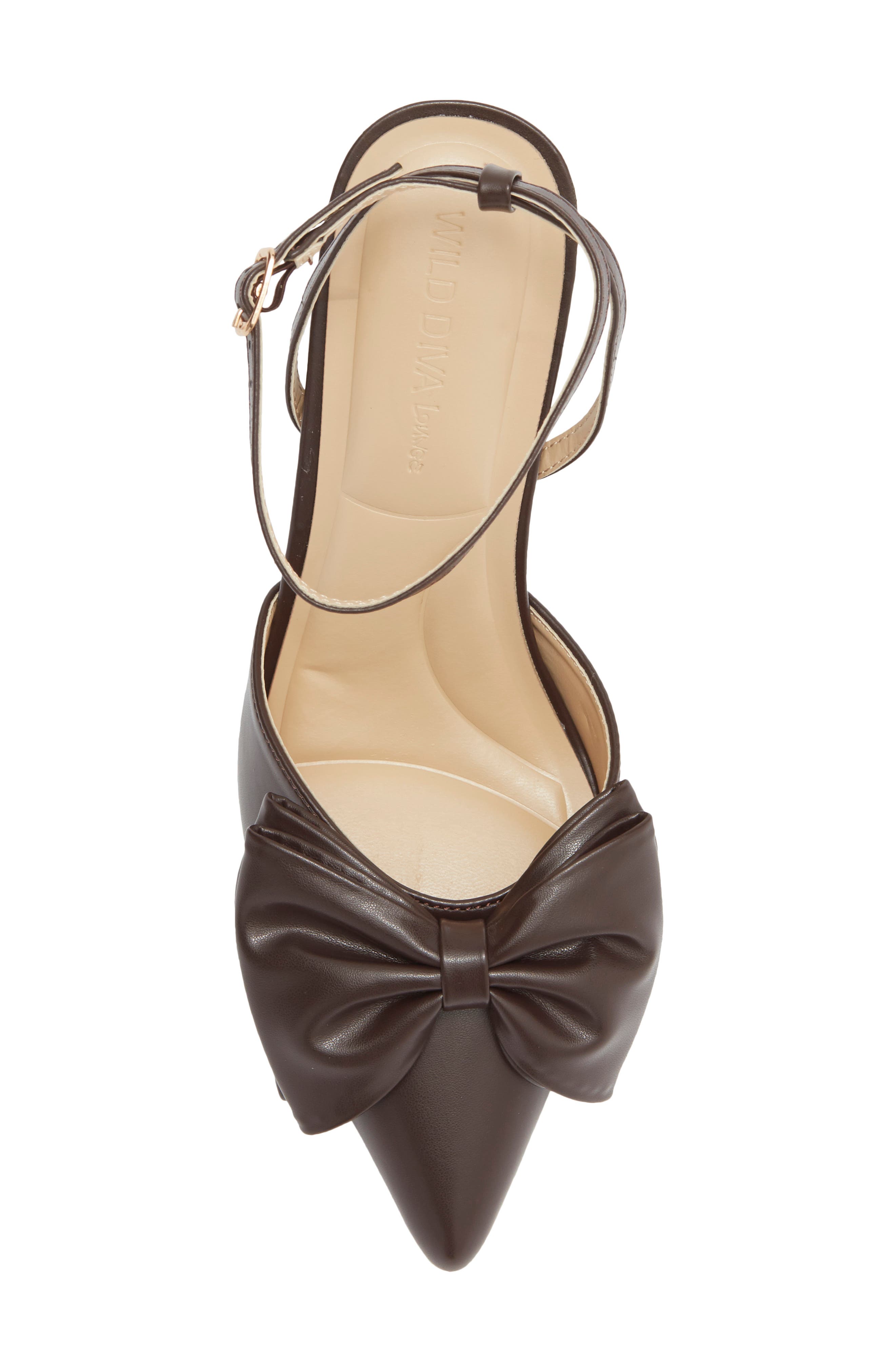 Tate Faux Leather Pump, Alternate, color, BROWN PU