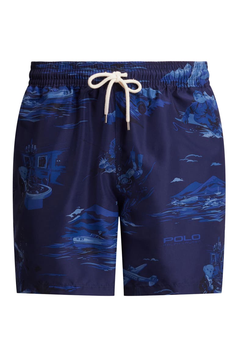 Traveler Classic Swim Trunks, Alternate, color, BLUE MULTI