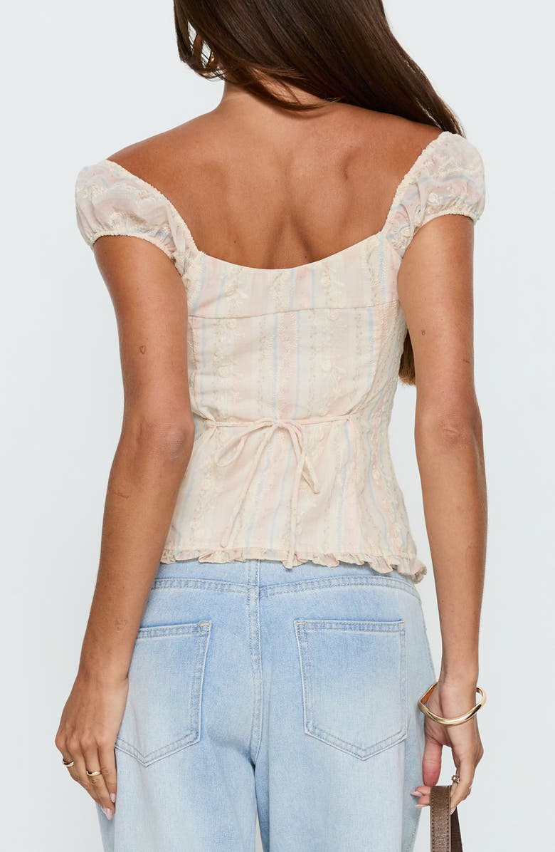 Princess Polly Trinitee Cap Sleeve Button-Up Top, Alternate, color,