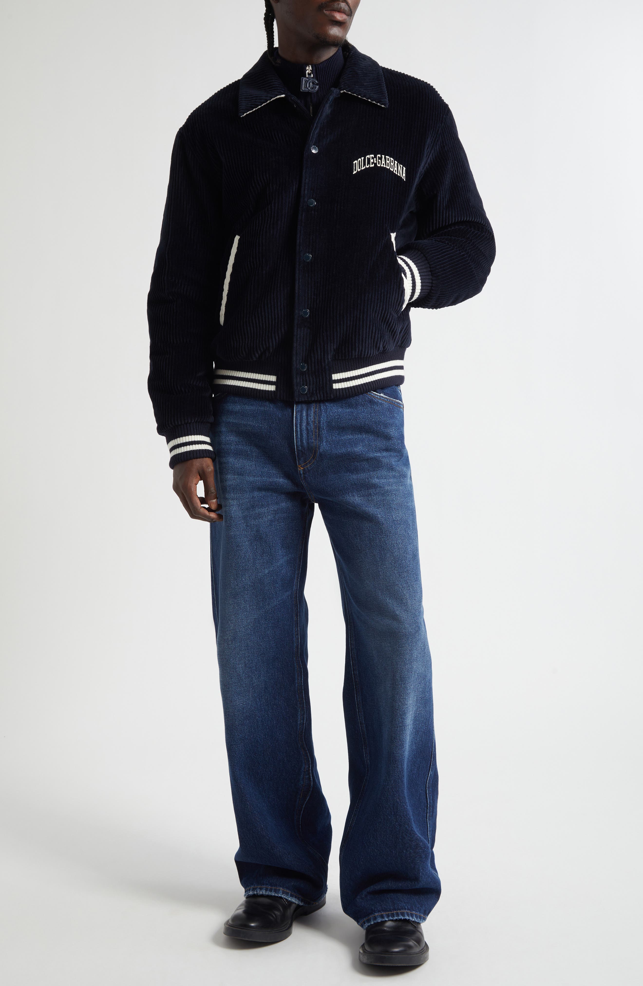 Padded Corduory Varsity Jacket - image 2