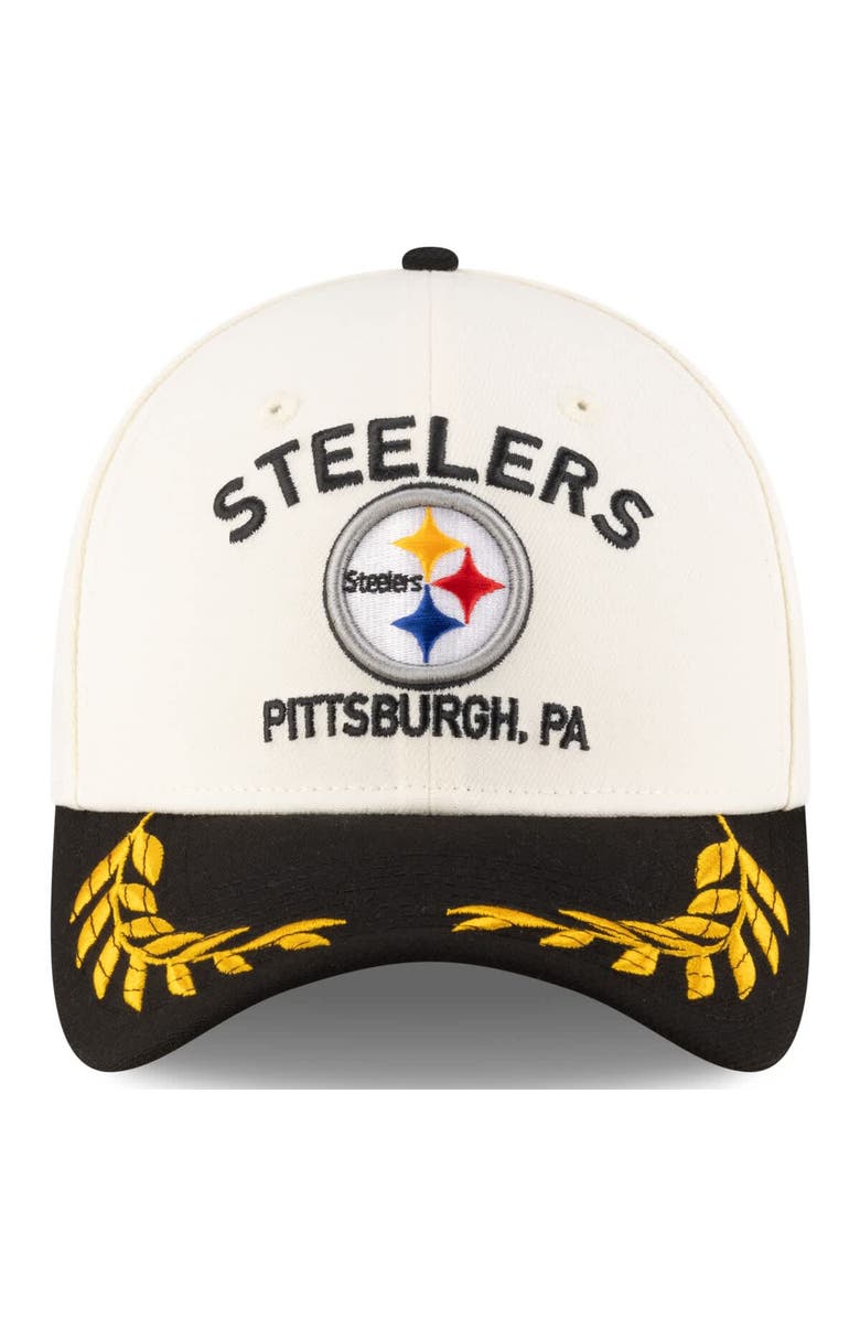 New Era Men's New Era Cream/Black Pittsburgh Steelers 2025 NFL Draft 39THIRTY Flex Hat, Alternate, color, Cream
