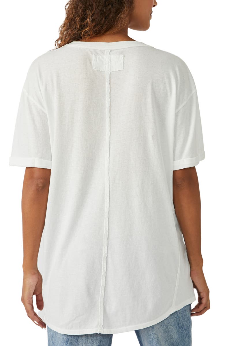 Free People Keep Me V-Neck Cotton T-Shirt, Alternate, color,