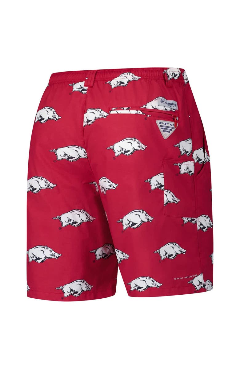 Columbia Men's Columbia Cardinal Arkansas Razorbacks PFG Backcast<sup>™</sup> III Omni-Shade<sup>™</sup> Shorts, Alternate, color, Cardinal