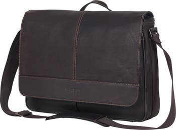 Colombian Leather Crossbody Laptop Case & Tablet Messenger Bag