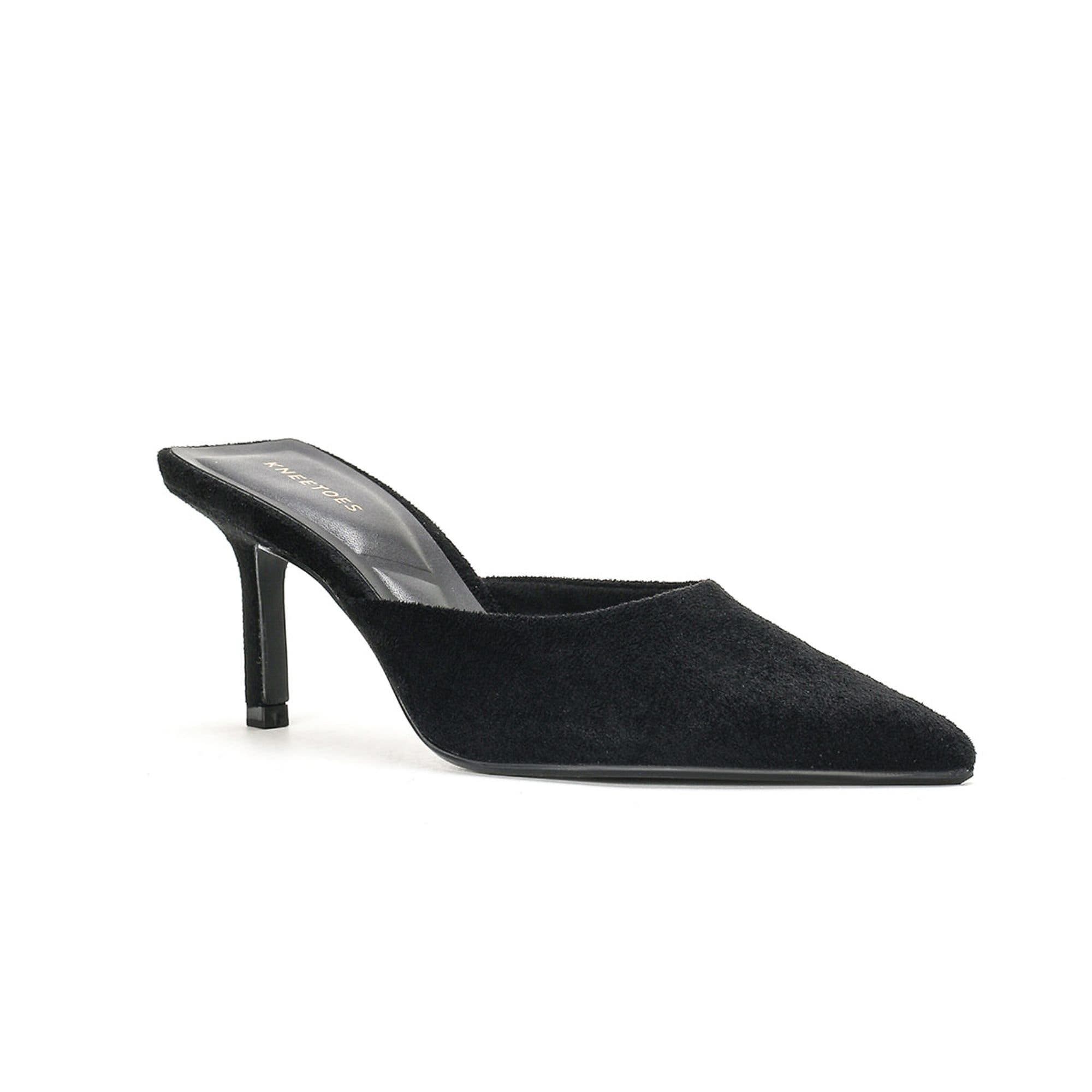 Lunya Velvet Mules, Main, color, Black