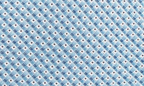 Hugo Boss Boss Micropattern Silk Blend Tie In Light Blue