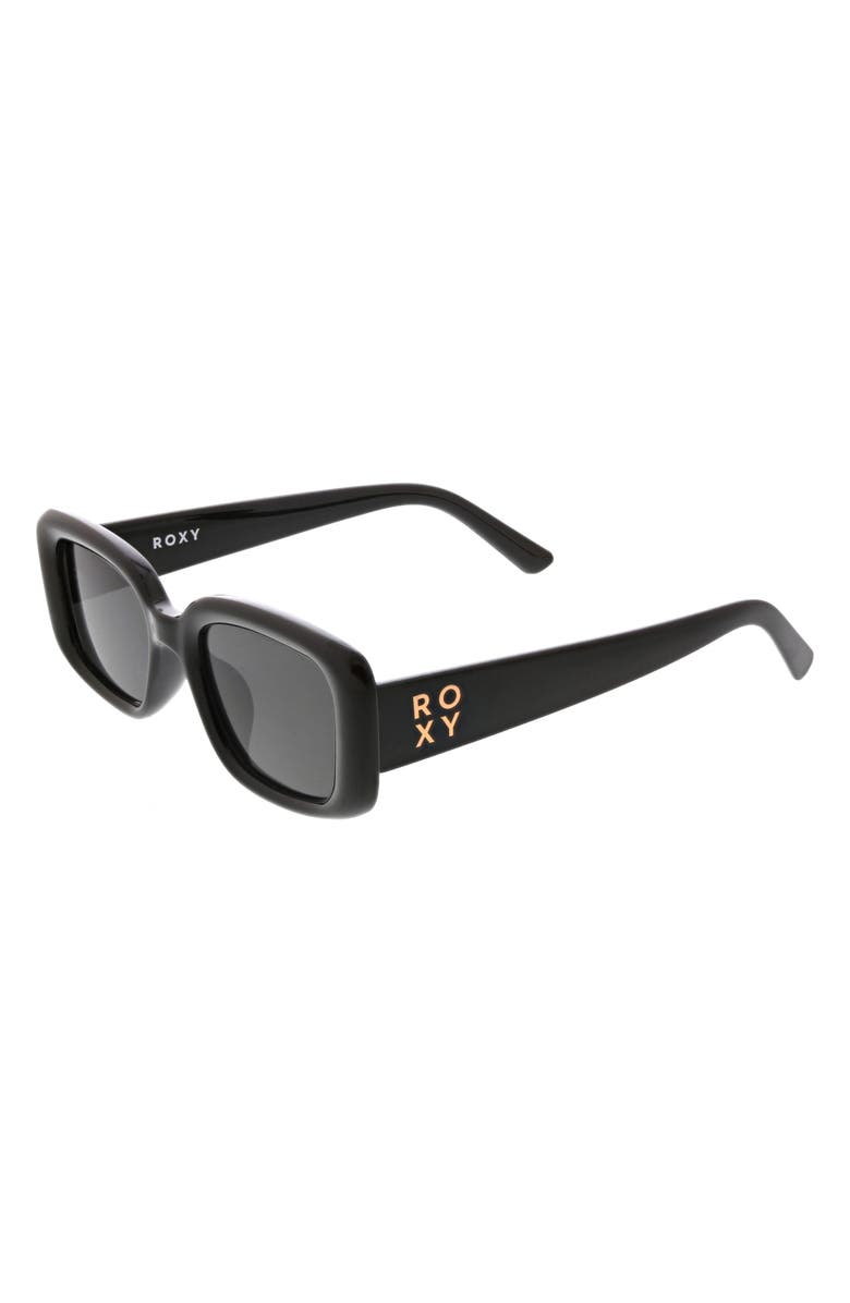 Roxy 51mm Slim Rectangle Sunglasses, Alternate, color, Black
