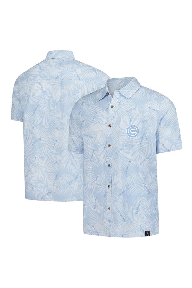 Men's Margaritaville Blue Chicago Cubs Linen Party Button-Up Shirt, Main, color, Blue