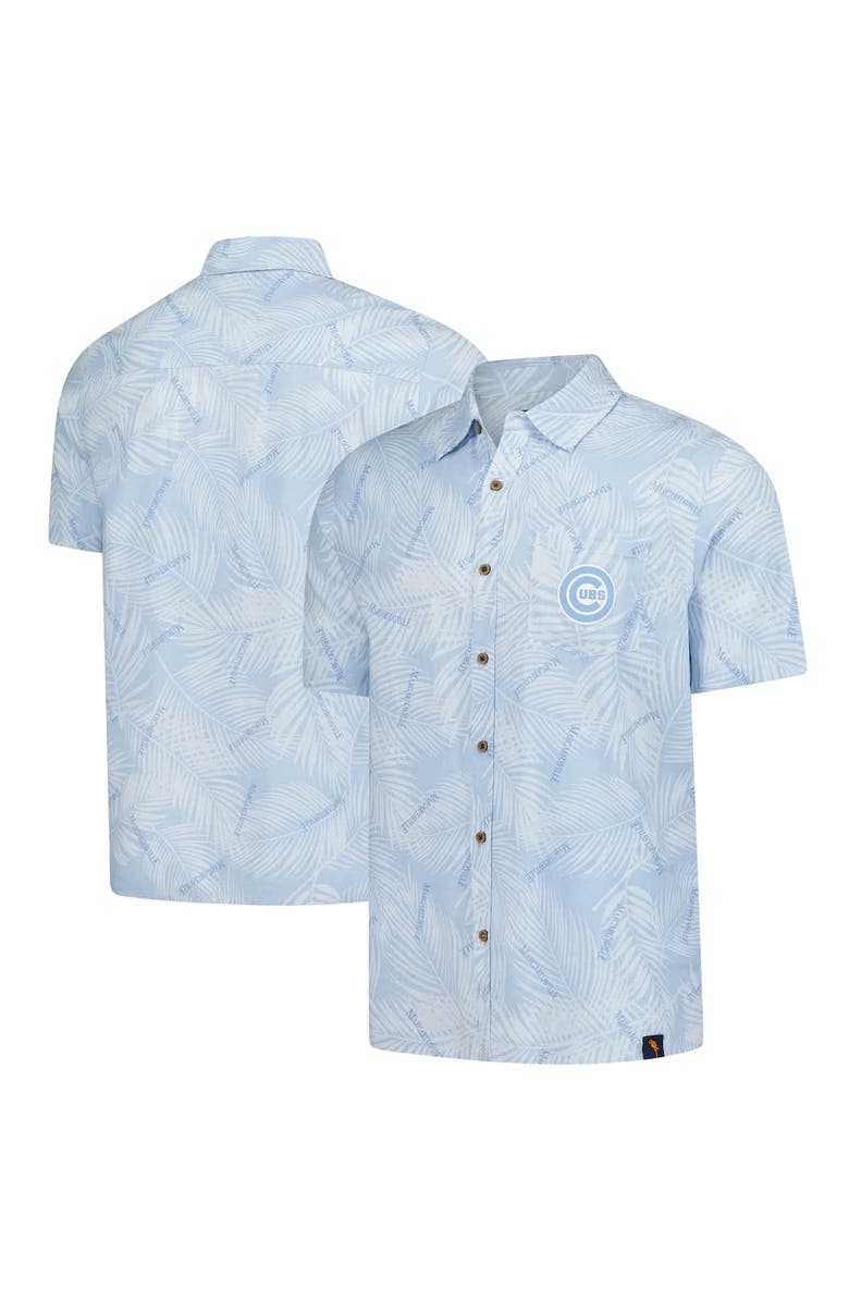 Margaritaville Men's Margaritaville Blue Chicago Cubs Linen Party Button-Up Shirt, Main, color, Blue