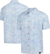 Margaritaville Men's Margaritaville Blue Chicago Cubs Linen Party Button-Up Shirt