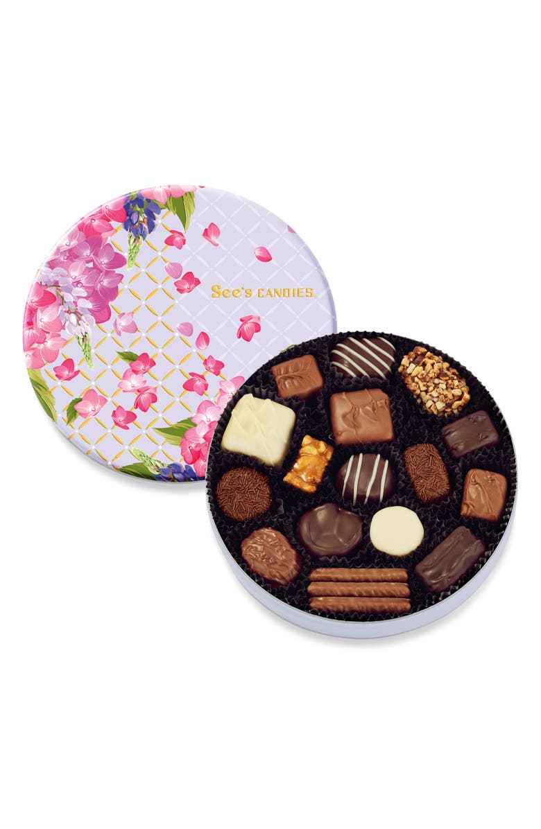 See's Candies Springtime Joy Chocolate Tin, Main, color, 