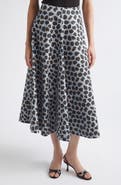 Altuzarra Varda Print A-Line Stretch Cotton Skirt