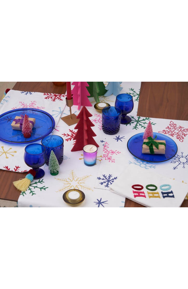 carol & frank Flocked Red Tree Figurine Set of 2, Alternate, color, Red