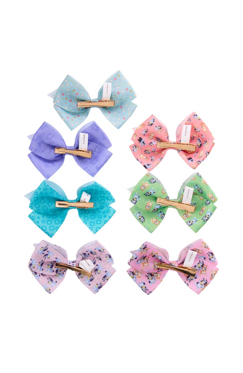 BLUEY Hair Bows 7-Piece Set Bluey Accessories, Alternate, color, Multicolored
