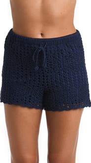 La Blanca Waverly Cotton Cover-Up Shorts